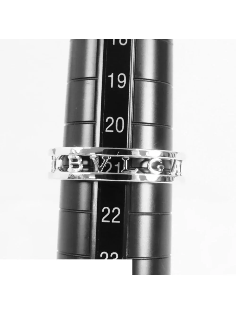 Bvlgari B.Zero1 Ring White Gold 18K Band Open Work Logo No